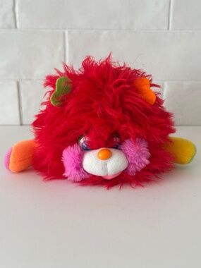 Vintage 80s Mattel Puffling Popple Red Small Plush